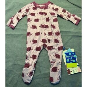 NWT Kickee Pants Preemie sleeper mammoth